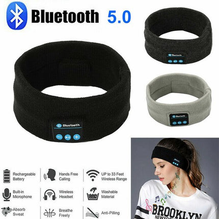 Wireless Bluetooth Headband Earphone Stereo Sleep Headset AU