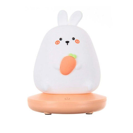 LED Animal Night Light Silicone Rechargeable Bedside Lamp for Gift