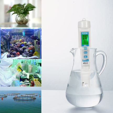 3-in-1 pH/EC/TEMP Water Quality Tester Pen Meter Acidometer AU