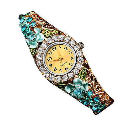 Elegant Rhinestone Bracelet Watch for Women, Analog Wristwatch