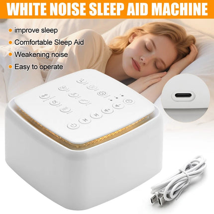White Noise Sleep Aid Machine, 30 Natural Rain Sounds with Timer