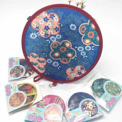 20pcs Art Nylon Hand Fans Round Folding Flying Disk Outdoor