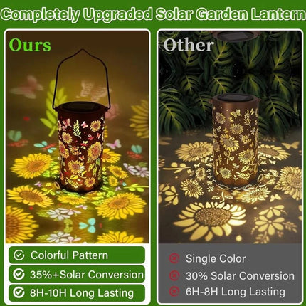Solar Sunflower Lantern Outdoor Waterproof Hanging Garden Yard Patio Light