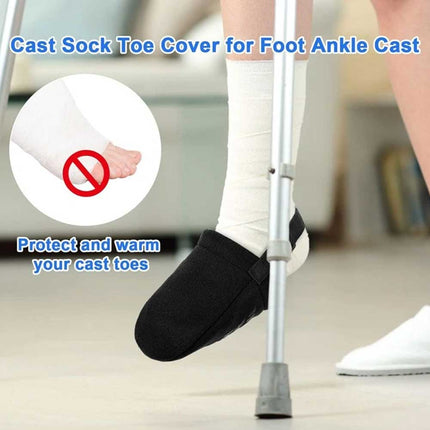 2 Pack Cast Toe Cover Non Slip Foot Sock Protector Keep Clean Warm