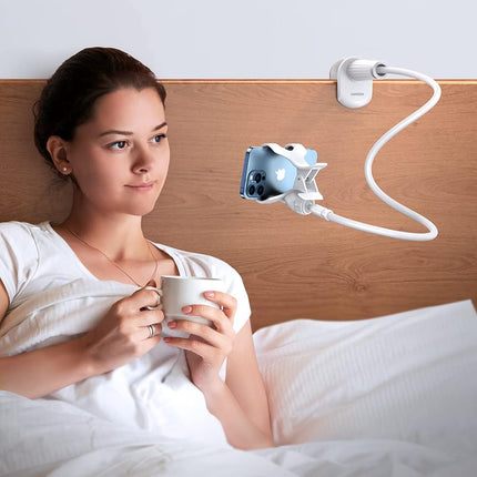 UGREEN Adjustable Bed Phone Holder, Overhead Clamp Long Arm for 4-7.2" Devices