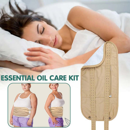 Reusable Castor Oil Compress Kit for Detox, Sleep & Constipation Relief