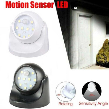360° Battery LED Motion Sensor Security Light, Indoor/Outdoor Garden New