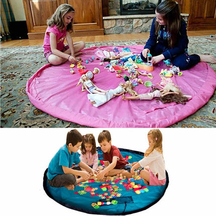 1.5m Portable Kids Toy Storage Bag Mat with Drawstring Organizer