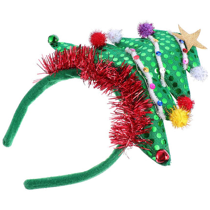 Christmas Tree Light Up Headband Xmas Headdress Hair Accessories