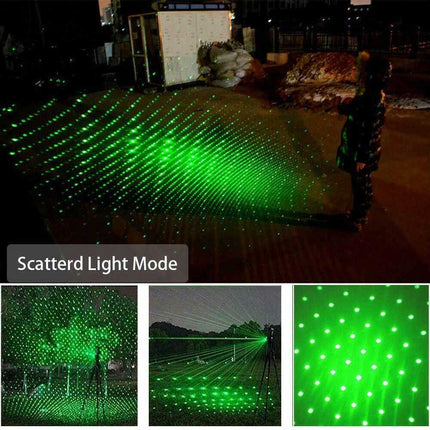 Red Aluminium Green Beam Laser Pointer USB Rechargeable 532nm