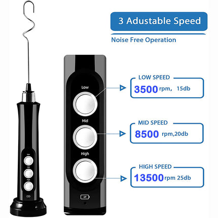 Electric Frother and Egg Beater, Mixer for Coffee & Milk Drinks