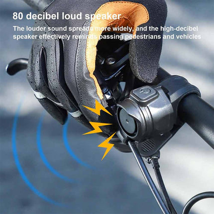 Electric Horn & Bell for Road Bike, USB Charging Warning Ring