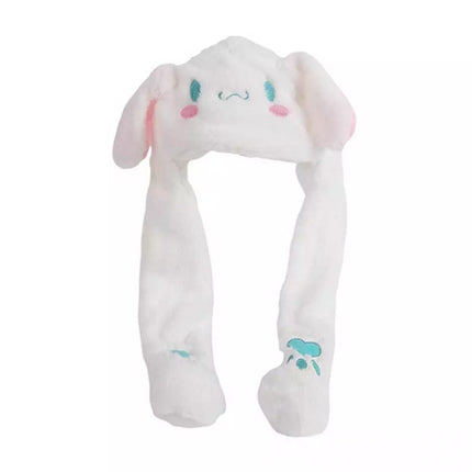 Cute Soft Plush Cap with Moving Ears, Cosplay Hat for Girls Xmas Gift