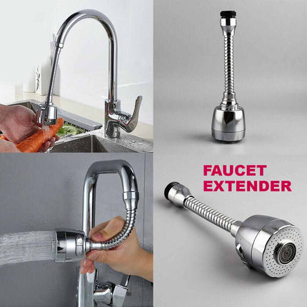 360 Degree Kitchen Faucet Sprayer Extender Aerator Sink Tap Head Water Saver