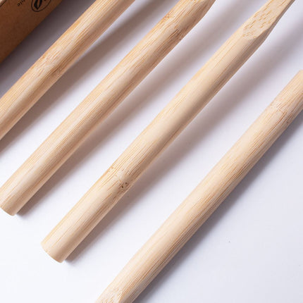 4-Pack Eco Gray Bamboo Toothbrush with Ultra Dense Bristles