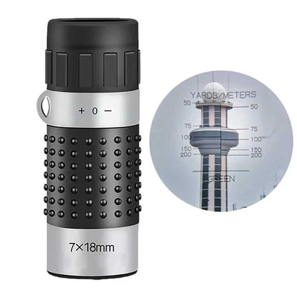 7x18 Golf Monocular Rangefinder, Pocket Scope Distance Finder