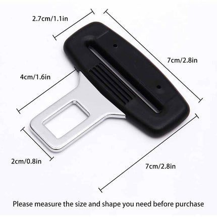 2PCS Car Seat Belt Buckle & Seatbelt Clips, 21mm Fits Most Cars