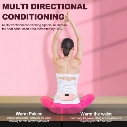 Electric Menstrual Cramp Relief Belt Heating Pad Massage Period Pain Therapy