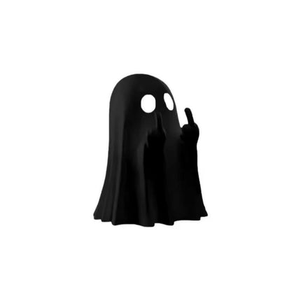 Funny Middle Finger Ghost Statue 9CM Halloween Resin Figurine Home Decor