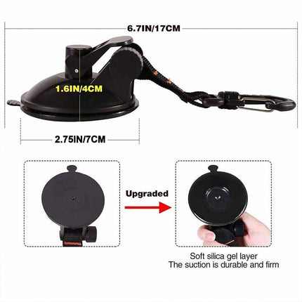 4 Pack Suction Cup Securing Hooks Tie Down Tarp Car Awning Camping