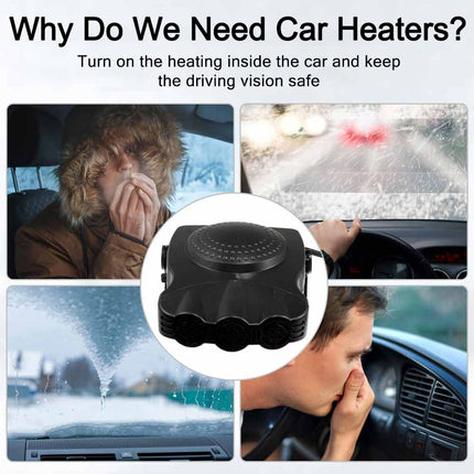 Portable 12V Car Heater 150W Electric Fan Defogger Defroster Demister
