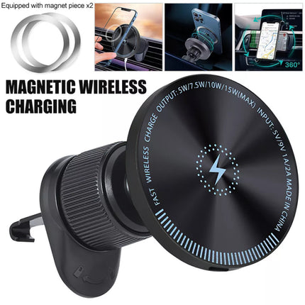 Magnetic Wireless Car Charger Mount Holder for iPhone 15 Phone Charging Stand