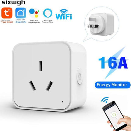 Tuya WiFi/Zigbee 16A Smart AU Socket, Voice Control for Alexa & Google Home