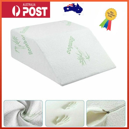 Cool Gel Memory Foam Wedge Elevation Pillow – Leg Raiser Support Cushion