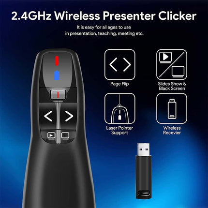 Wireless Presenter Remote, PPT Clicker Presentation Pen Controller