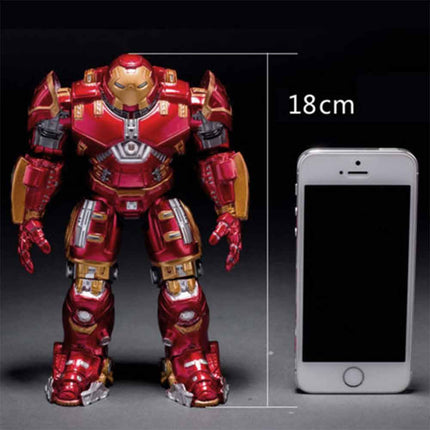 LED Light Up Mech Action Figure Toy for Kids with Glowing Armor