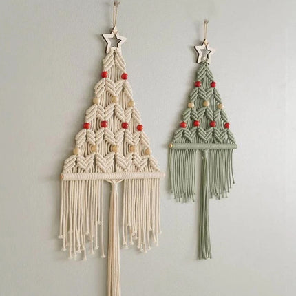 2Pcs Knitted Christmas Tree DIY Kit Wall Hanging Festive Gift Decor