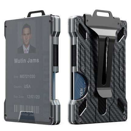 RFID Blocking Aluminum Card Holder Slim Wallet for Men with Money Clip