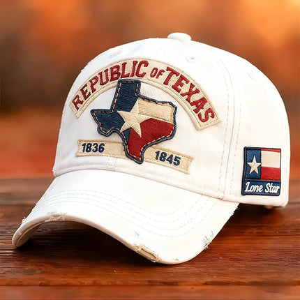 Unisex Texas Republic Baseball Cap 1836-1845 Lone Star Legacy Hat