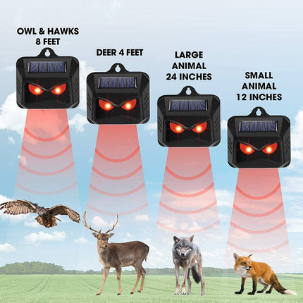 Ultrasonic Solar Pest Repeller 2PCS Cat Dog Fox Scarer Deterrent