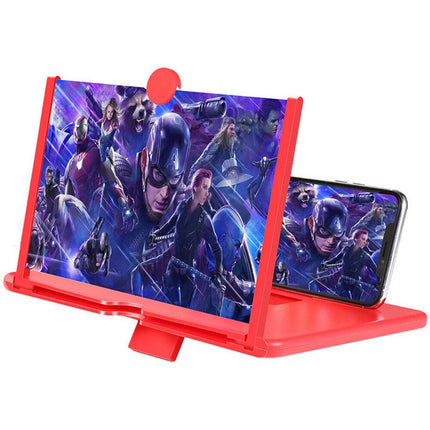 Folding 12 inch Screen Magnifier Stand, 3D Adjustable HD Phone Holder
