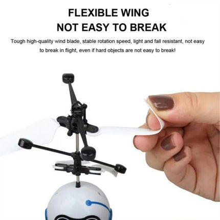 Hand-Sensing Induction Flying Robot Toy with Rechargeable Battery