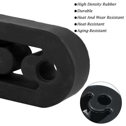 4PCS Universal Black Exhaust Rubber Hanger Heavy Duty Pipe Mount Brackets