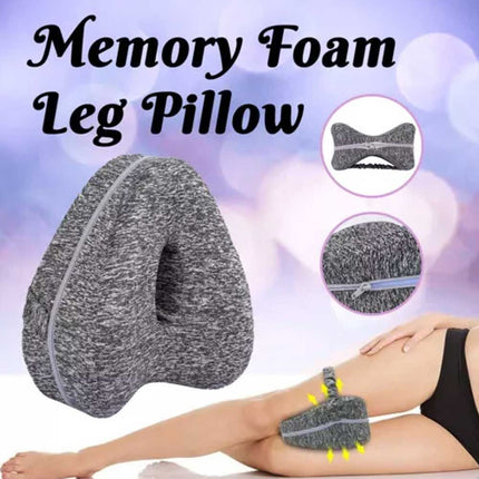 Memory Foam Knee Pillow Leg Support Cushion Pain Relief Washable Cover