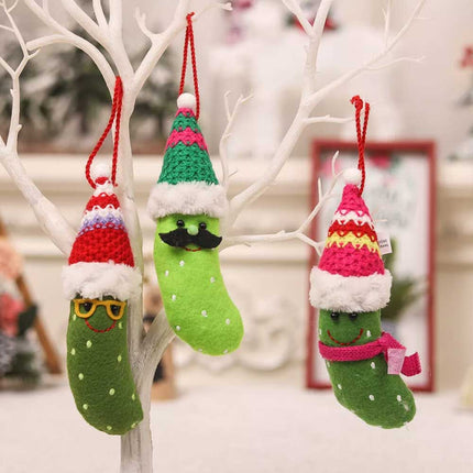 Christmas Cartoon Banana Hanging Pendant 3Pcs Xmas Home Decoration