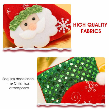 4Pcs Xmas Santa Christmas Tree Hanging Candy Bag Gift Decorations