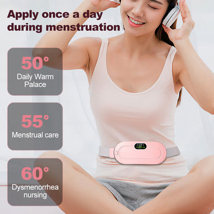 Electric Menstrual Cramp Relief Belt Heating Pad Massage Period Pain Therapy