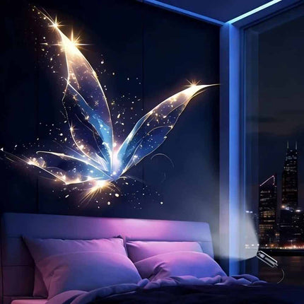 LED USB Projector Night Light, 6 Patterns Whale Jellyfish Butterfly Gift