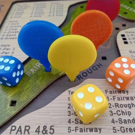 Tabletop Dice Golf Game, Wooden Mini Board Fun Challenge