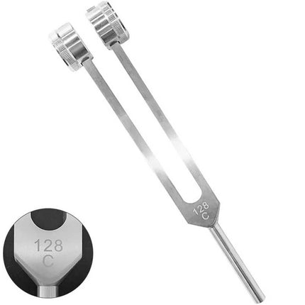 128Hz Tuning Fork with Hammer Sound Therapy Healing Vibration Musical Kit