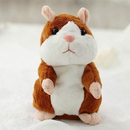 16cm Talking Hamster Plush Toy, Repeats What You Say, Mimicry Pet Toy