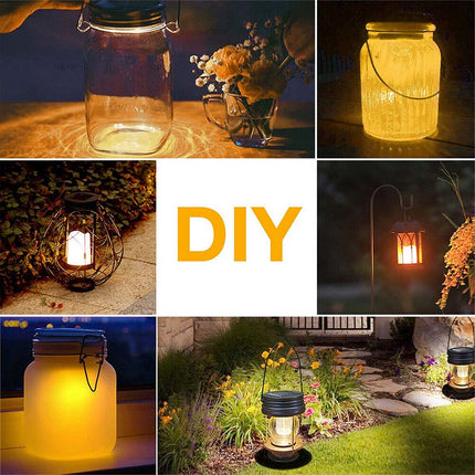 Solar Lights Replacement Top with LED Bulbs, 1-4pcs for Lantern Lid