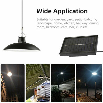 Solar Powered Hanging Pendant Light Outdoor Garden Yard Tent with Remote Control