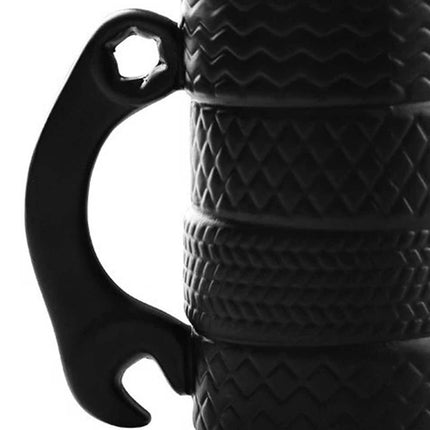 Novelty Tyre Coffee Mug 500ml, Perfect Gift for Car Fans Mechanics