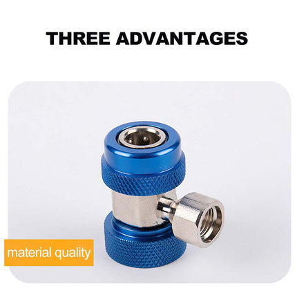 2pcs R134A AC Manifold Adapter Set, High Low Coupler Connector