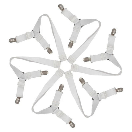 12 Clamps Bed Sheet Grippers, Mattress Fasteners Straps Holders for Fitted